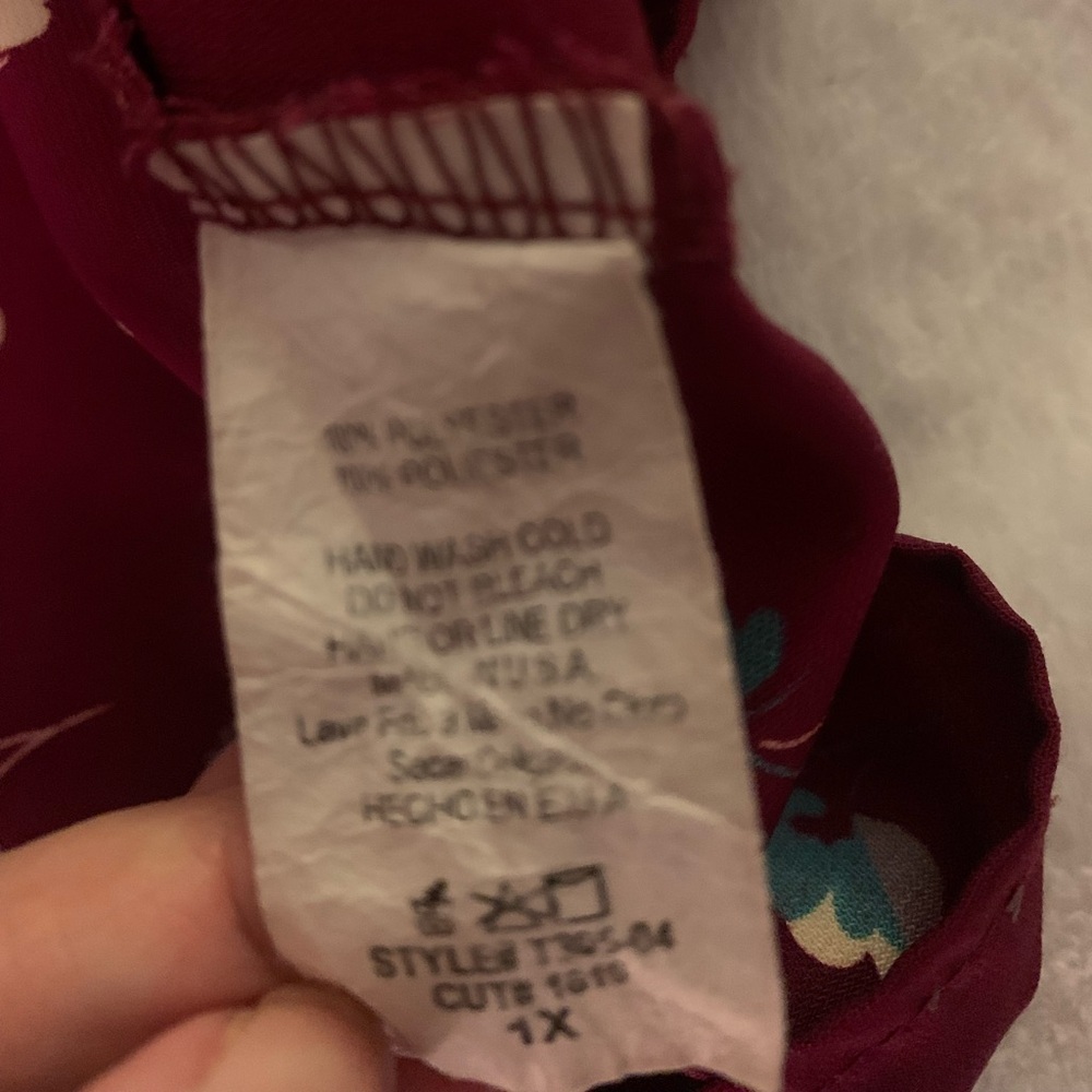 ModCloth Jessy B Maroon Top 1X - Picture 9 of 9